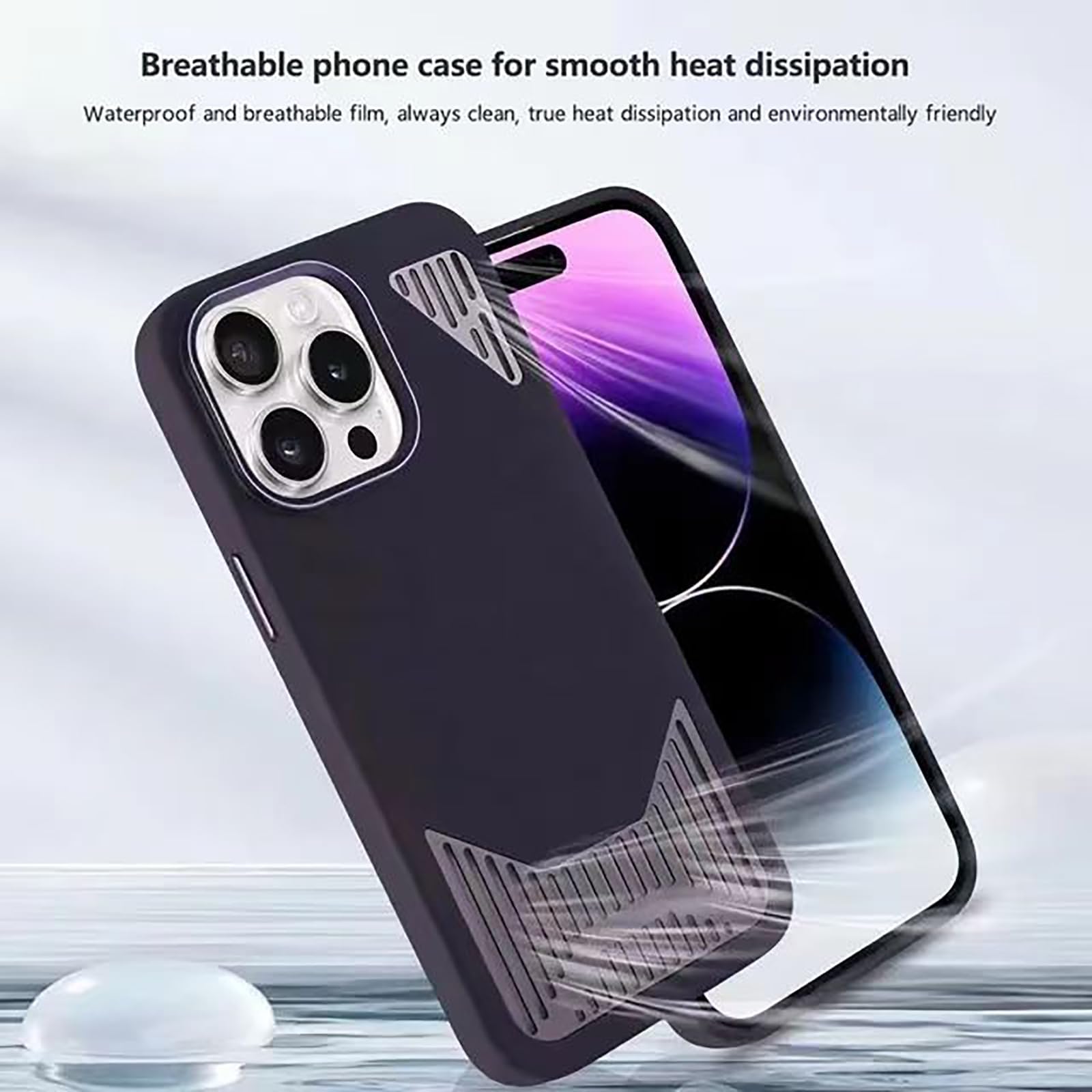 Custodia Magnetica Per IPhone 16/16 Pro/16 Plus/16 Pro Max, Custodia Per Telefono in Silicone Liquido Con Dissipazione Del Calore E Cornice in Metallo, Copertura Protettiva Per Lenti ,16,Blue1