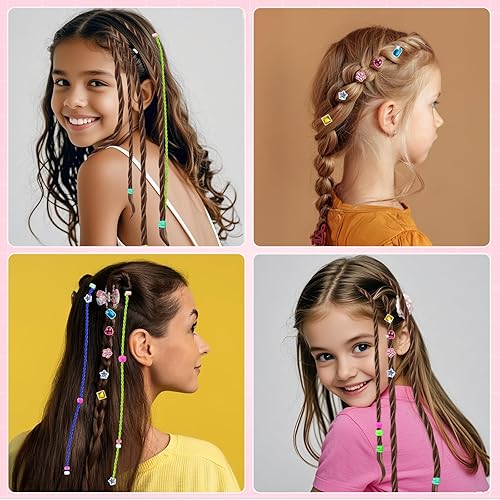 Miniatura 8 de Juguetes de peluquería DIY para niñas, máquina automática de trenzado de cabello y trenzador de cuerda con accesorios, herramienta de peinado para