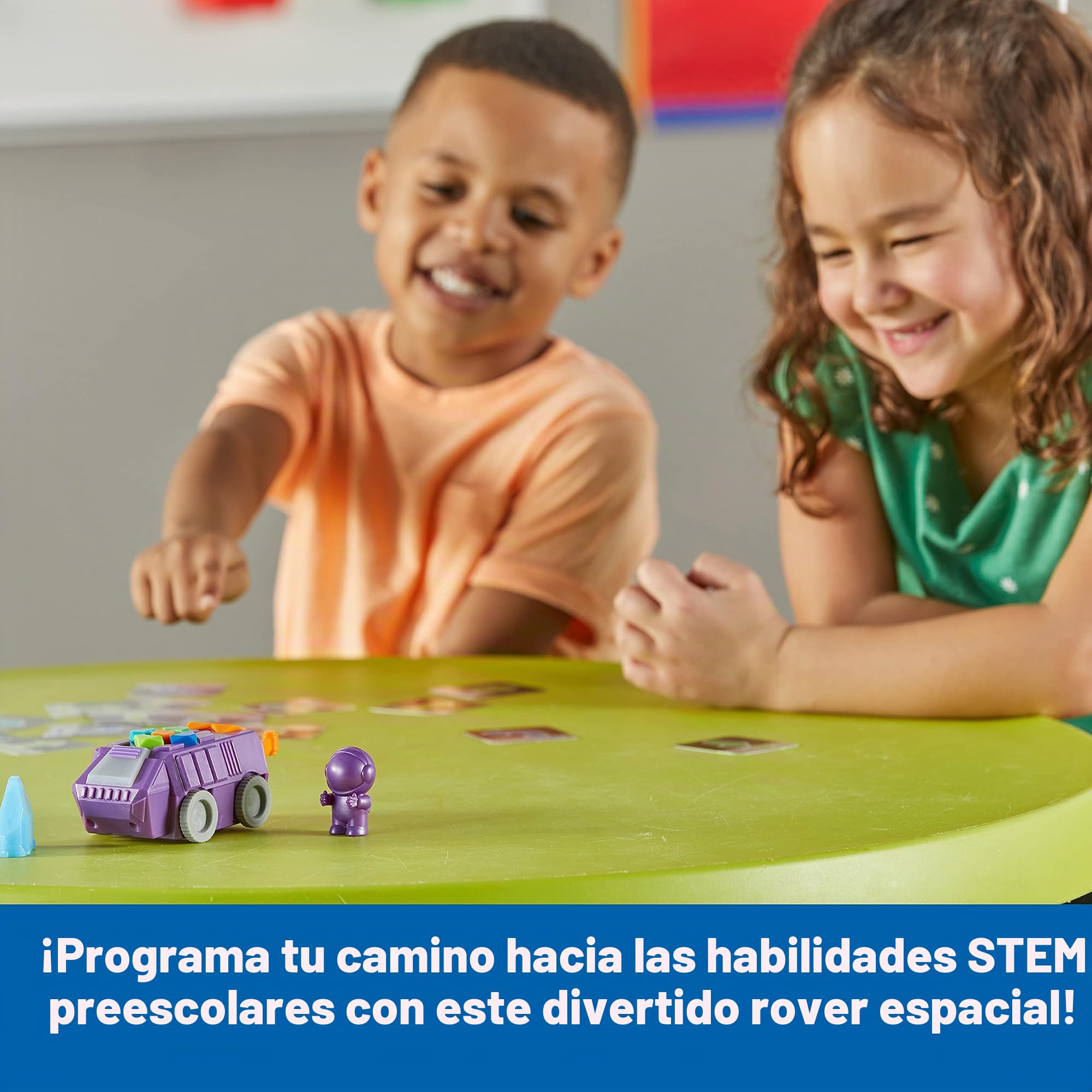 Learning Resources Set de programación con vehículo de exploración Espacial, 23 Piezas, 4+ años, programación para niños, Juguetes para codificar, Stem para niños, Juguetes de Stem