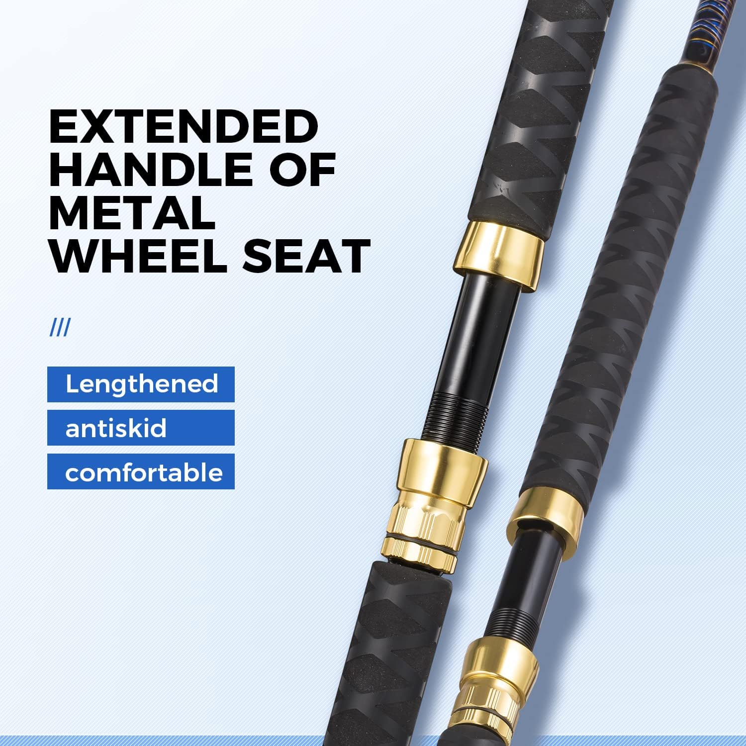 Trolling Rod Saltwater Offshore Heavy Roller Rod Bent Butt Trolling Rod Big Game Conventional Boat Fishing Pole Heavy Duty Fishing Rod 5'1''/ 6'