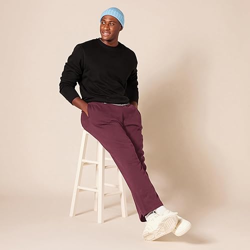 Miniatura 8 de Tienda Essentials - Pantalón deportivo de vellón con parte inferior abierta para hombre (disponible en tallas grandes y altas)