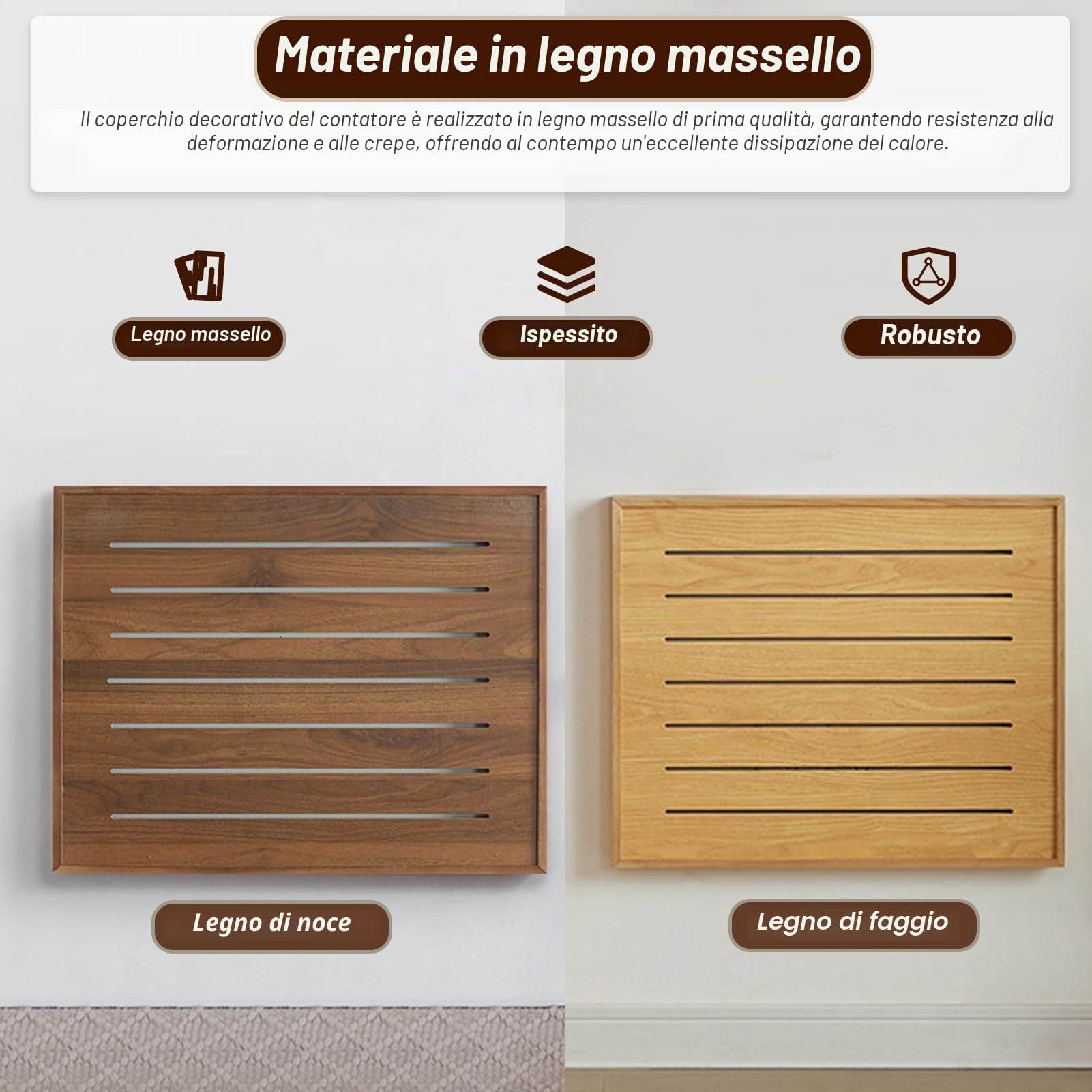 Copri Quadro Elettrico Coperchio per Quadro Elettrico, Copertura Decorativa Scatola Dei Fusibili, Pannello A Scomparsa Interruttori Automatici A Pressione.(Left Walnut,40x30cm/16x12in)