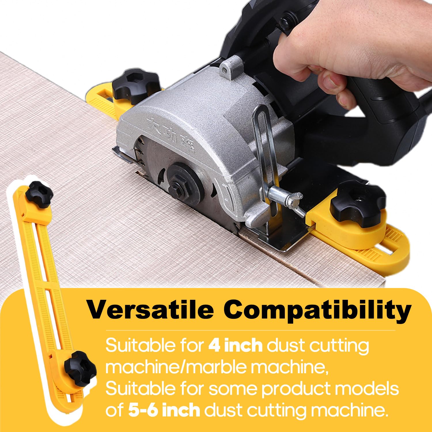 Adjustable Guide Rail for Circular Saw Track Saw Guide Rail for 4-6 in Cutting Machine Wood Precision Cutting Guide Suitable for Circular Saw Base Up to 9 Inches Wide - Image 3