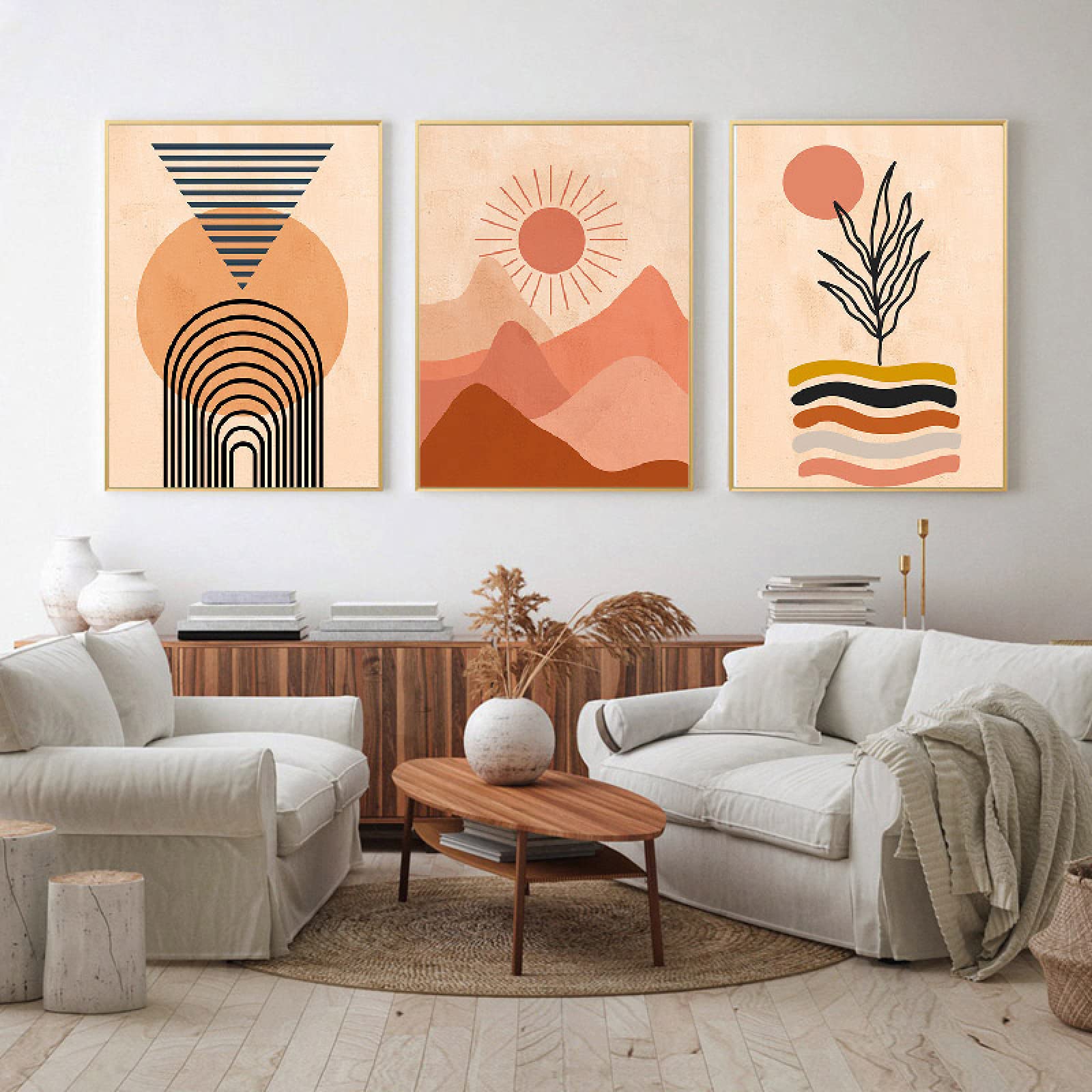 TONGYINLI Ensemble de 3 affiches imprimées style milieu du siècle – Peinture sur toile Vases bohèmes, tableaux d'art mural scandinaves pour la décoration du salon (70 x 110 cm x 3 TONGYINLI Ensemble de 3 affiches imprimées style milieu du siècle – Peinture sur toile Vases bohèmes, tableaux d'art mural scandinaves pour la décoration du salon (70 x 110 cm x 3