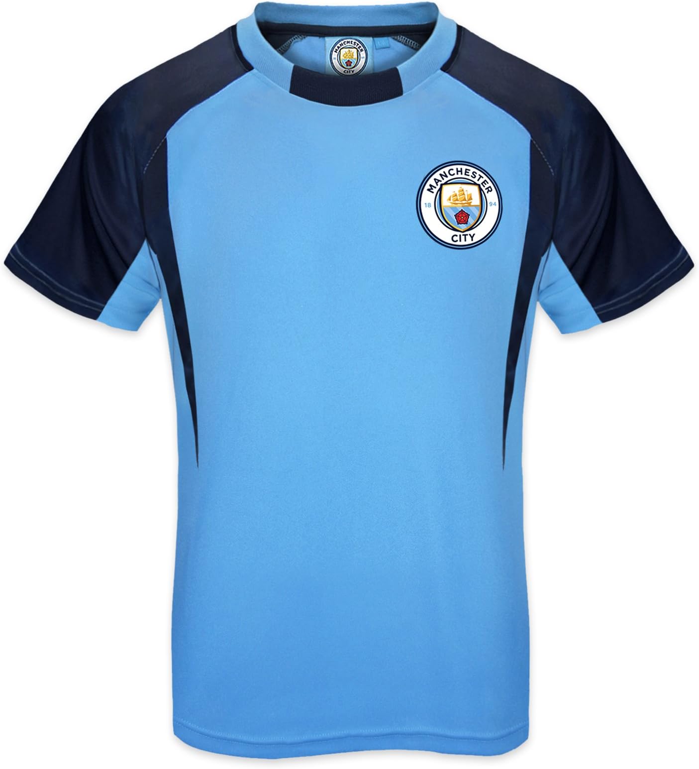 MANCHESTER CITY Boys T-Shirt Poly Kids Official Football Gift