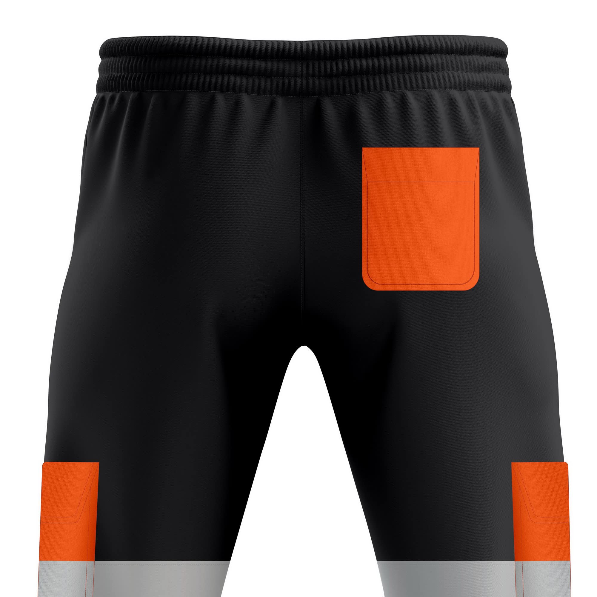 Mens High Visibility Hi Vis 2Tone Jogging Trousers Bottoms Reflective Tape Cuffed Workwear Joggers