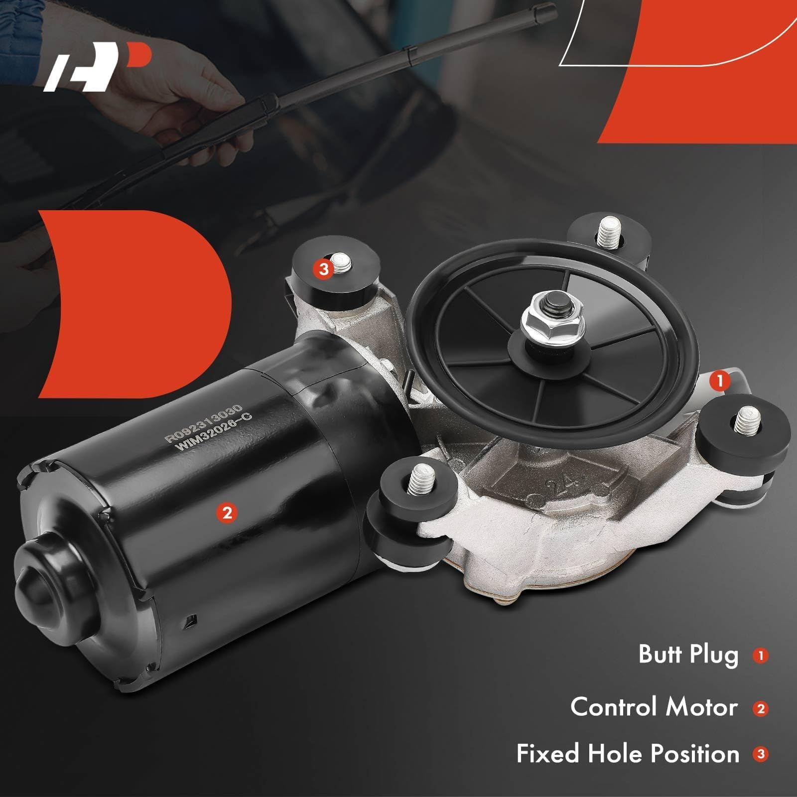 Apple - もも103004 Amazon.com: A-Premium Front Windshield Wiper Motor and