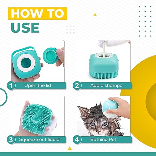 Miniatura 4 de Paquete de 3 toallas para perros, cepillo de baño para perros, cepillo de dientes para perros, toalla de baño para perros de 40 x 20 pulgadas, bata