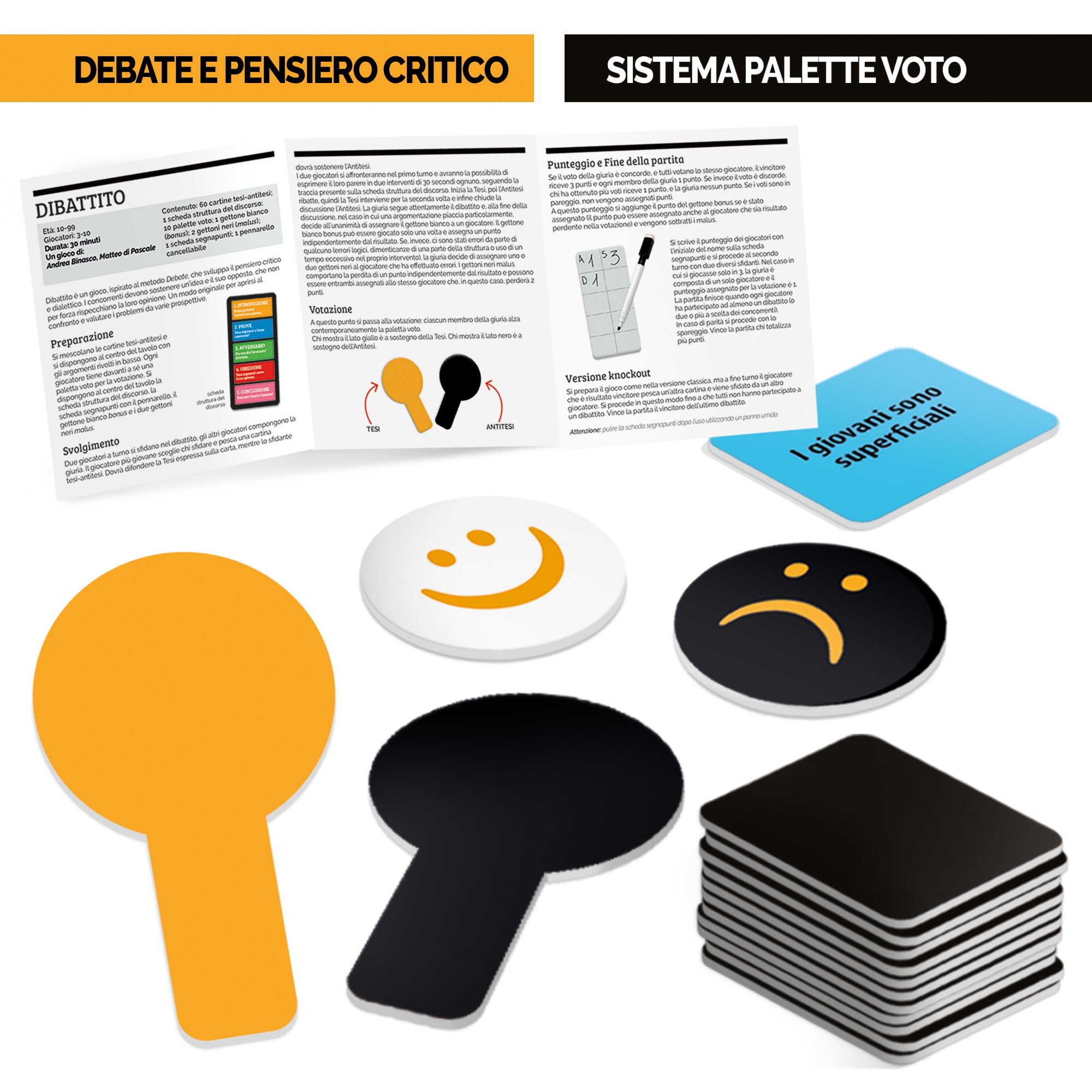 Ludic Dibattito Vince Chi Convince It27521 Gioco Di Società Per La Famiglia Per 3-10 Giocatori Made In Italy (Confezione da 3)