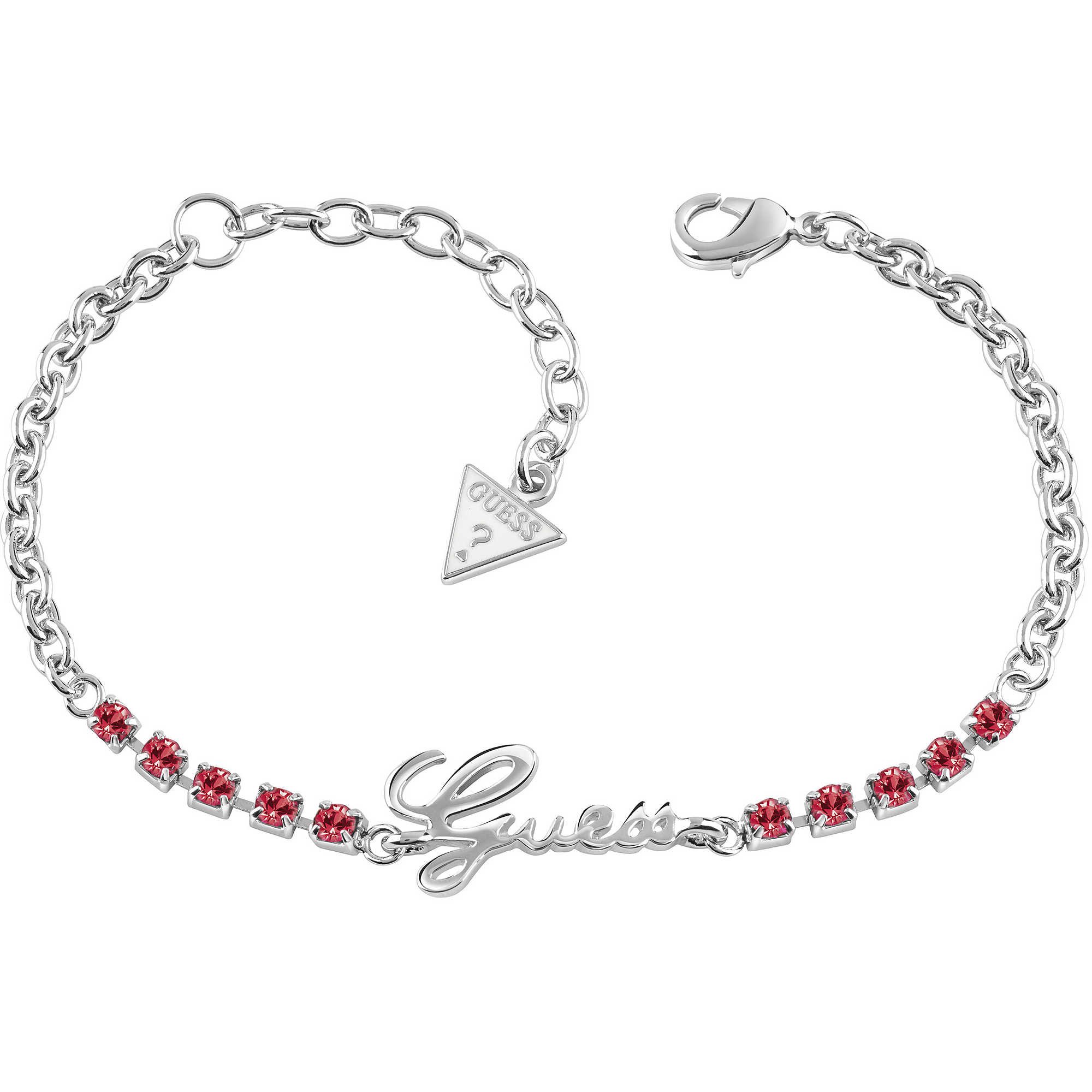 Guess Bracciali da donna in lega di metallo, Metallo, cristallo