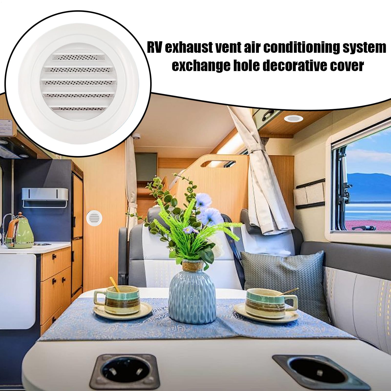 Cubierta de ventilación de CA de Repuesto para, Cubierta de Aire Acondicionado, Accesorios de caravanas, Piezas de ventilación para el hogar móvil para Vacaciones, Viajes, conducción Larga