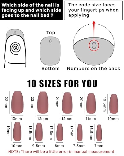 Miniatura 4 de LADYING - Juego de 6 uñas postizas a presión con punta francesa (144 unidades), uñas postizas de almendra y cuadradas, uñas acrílicas de cobertura