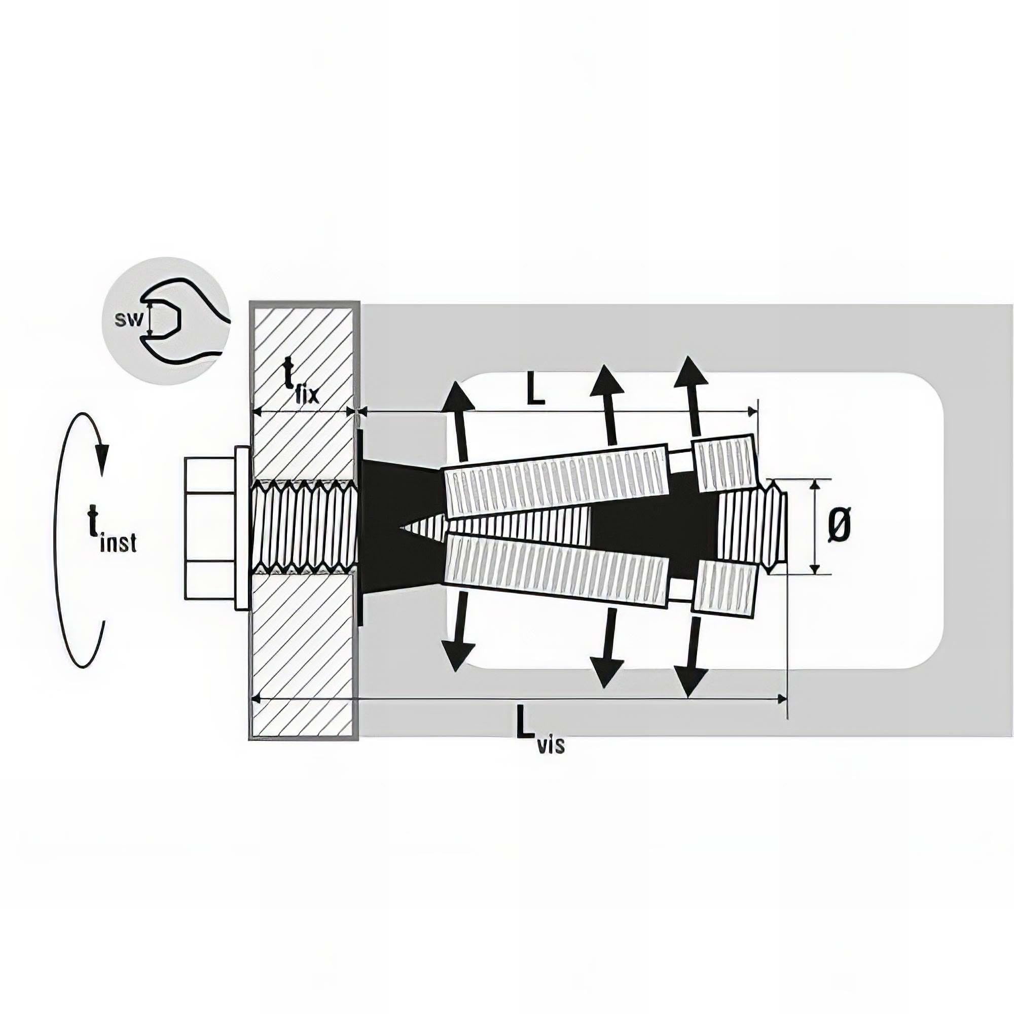 Scell-it - 25 chevilles multi-matériaux charges lourdes avec vis M10 x 90 mm - XMAX-BOLT-M10X90 - Scell-it