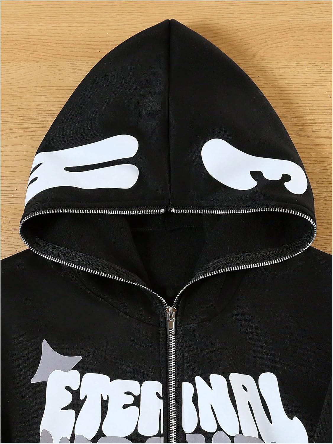 GORGLITTER Boy's Y2K Hoodie Zip Up Long Sleeve Sweatshirt Graphic Lettter Print Fashion Jacket Hooded Sweatshirt 2025 - Image 3