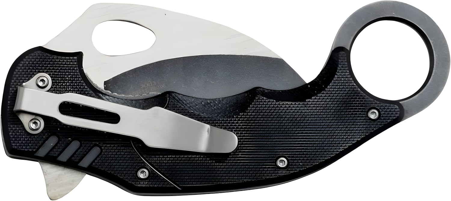 Snake Eye Tactical Extreme Heavy Duty Everyday Carry Ball Bearing Pivot Folding Liner Lock Pocket Knife Ideal for Recreational Work Hiking Camping (Black)