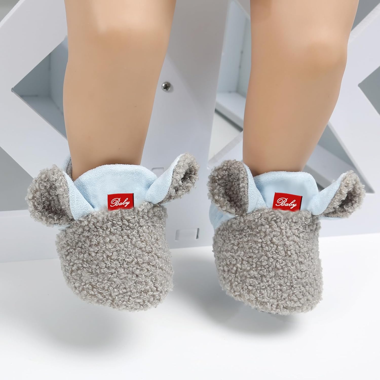 SOFMUO Unisex Baby Girls Boys Warm Fleece Booties Soft Infant Winter Boots Newborn Socks Non-Slip Toddler First Walker Shoes - Image 3