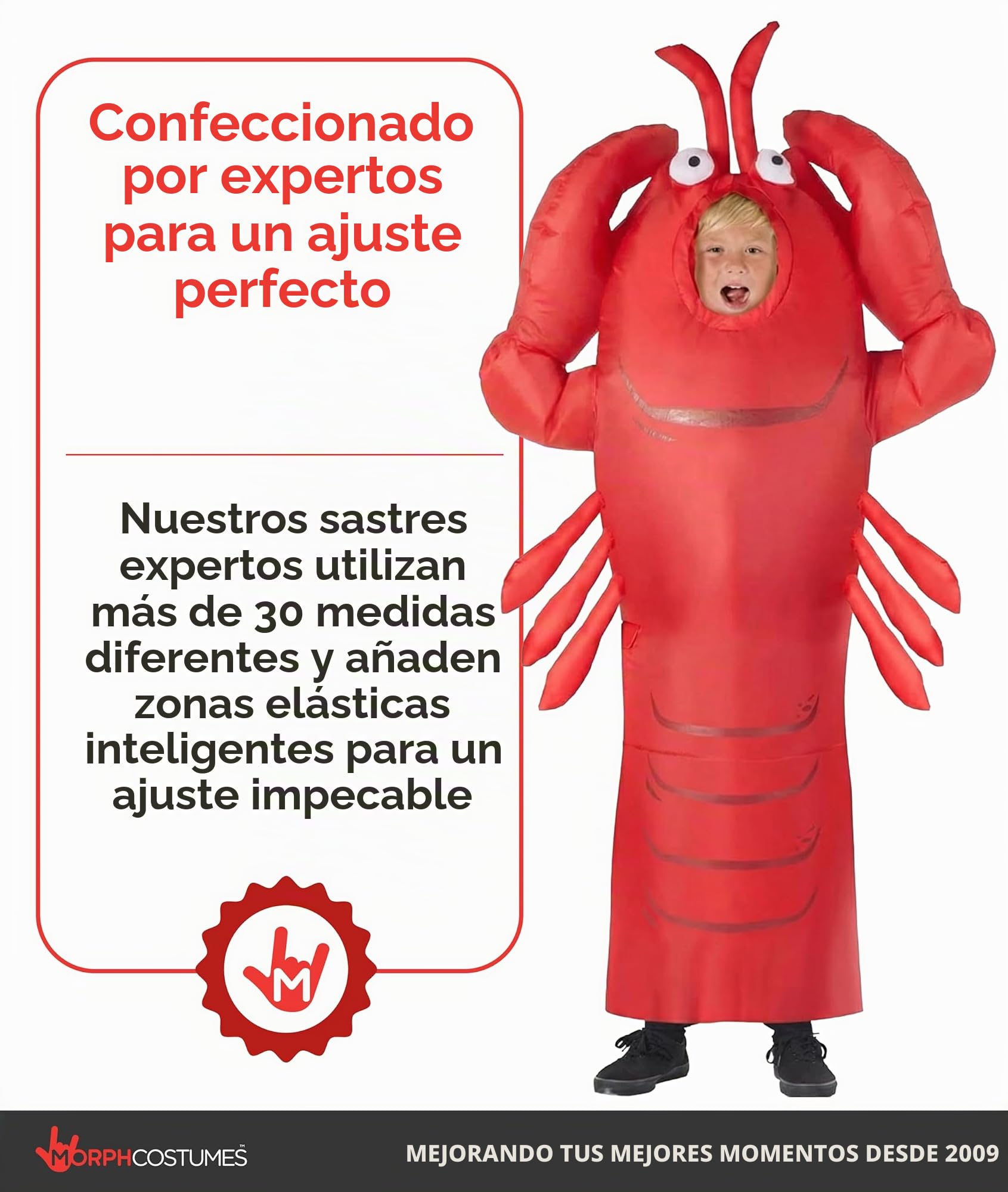 Morph Disfraz inflable de langosta gigante para niños