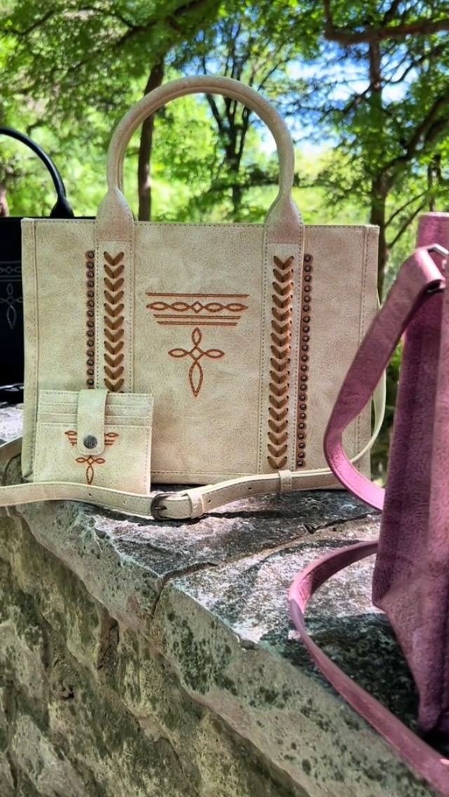 Bolso Tote Western Montana West Longhorn con Billetera miniatura 7