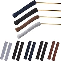 Vista 7 de AUGSUN 5pairs Black Glasses Ear Cushion, Soft Knitting Cotton Elastic Comfort Eyeglasses Temple Tips Sleeve Retainer, Anti-Slip Eyeglass Ear