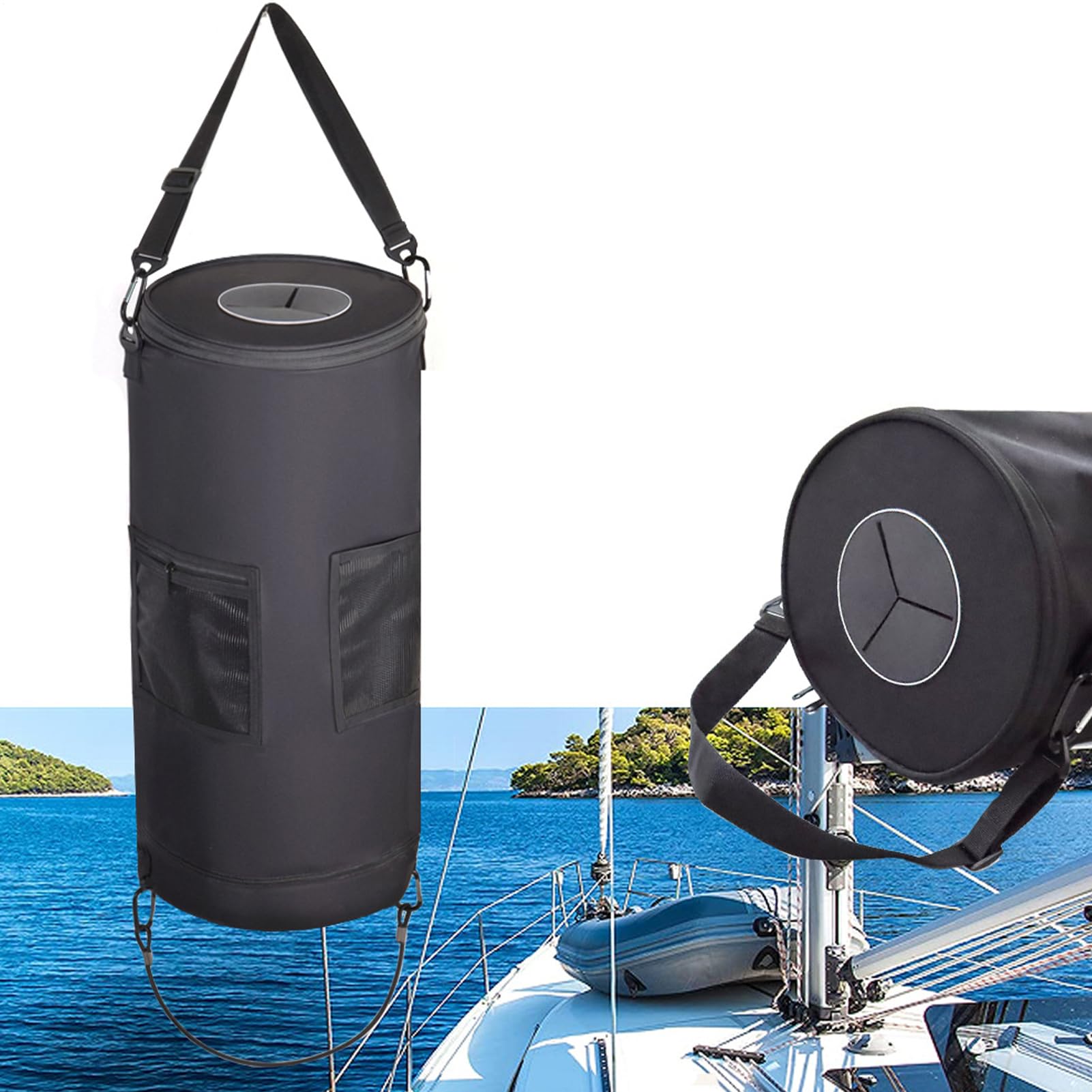 Pattumiera Per Barche - Borsa Portarifiuti Portatile Per Pontoni,Organizzatore Pieghevole per Barca Auto Spiaggia Esterno