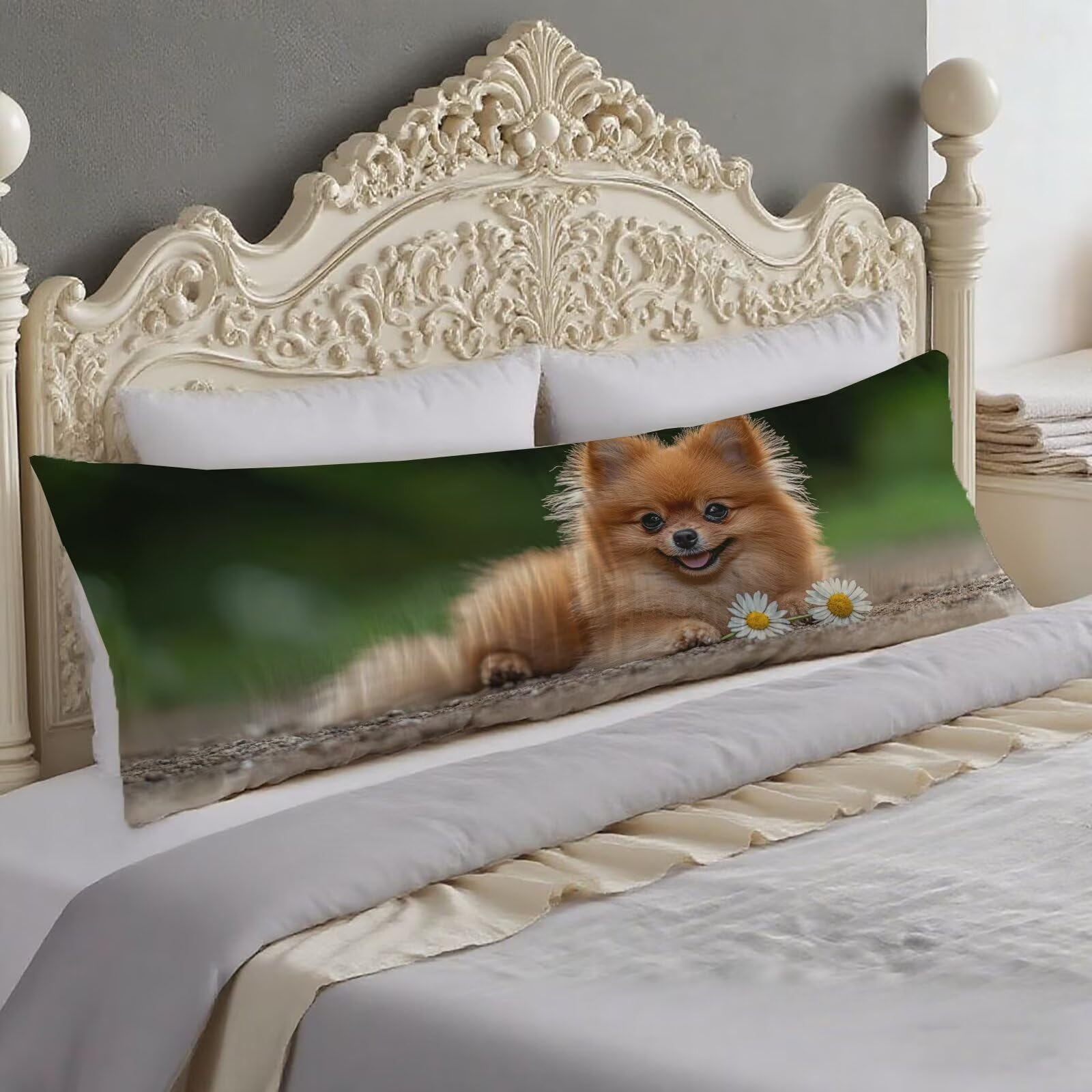 Taie de traversin 40x140 cm avec fermeture éclair invisible motif animal mignon