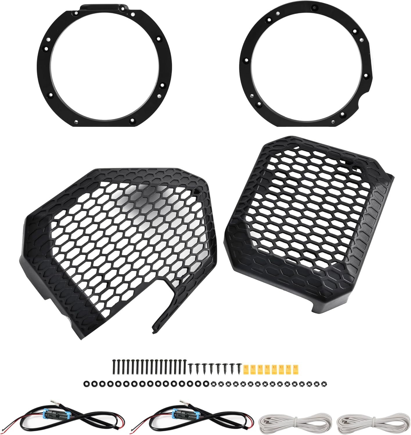 6.5" Speaker Mounts for 2025 RZR PRO, Under Dash 6.5in Speaker Adapter Brackets and Mesh Grille Covers for Polaris RZR PRO XP/R/S 4 2025 Accessories (1 Pair)