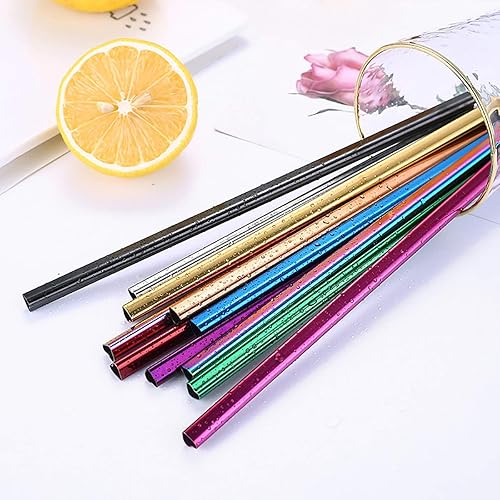 Miniatura 8 de Vilihkc Juego de popotes de acero inoxidable, boca en forma de corazón, de grado alimenticio, reutilizable, de metal, con 1 cepillo de limpieza para