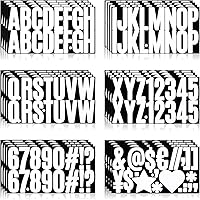 Vista 55 de 500 piezas de 10 hojas de calcomanías de letras, calcomanías de números de buzón de vinilo autoadhesivas impermeables, calcomanías de números