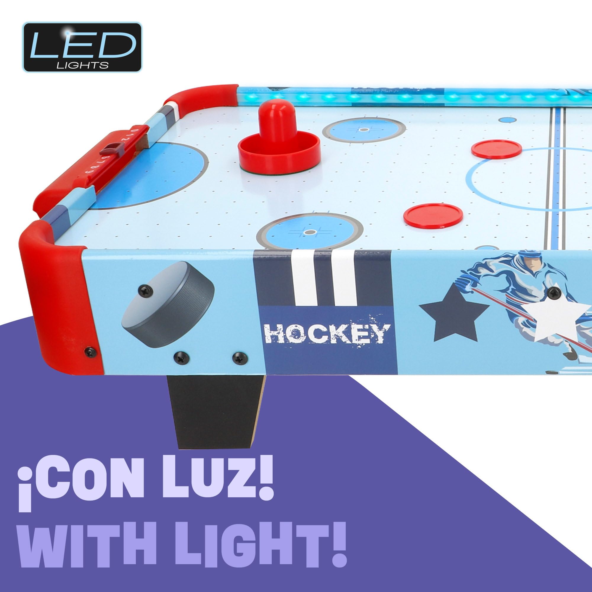 COLORBABY - Table Air Hockey pour Enfants, Couleur 60 x 32 x 13 cm (85439)