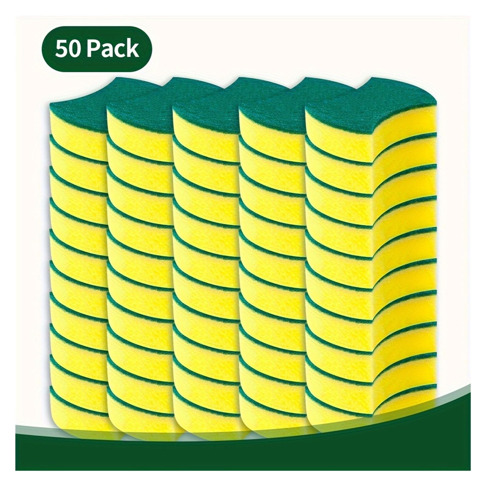 Esponjas for fregar cocina, esponja de limpieza doble cara for lavar platos, 50 Uds