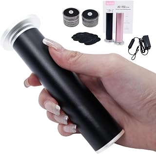 APRELM 4.8" Electric Foot Callus Remover with 80 Sandpaper Discs - Stepless Speed Aluminum Pro Pedicure Tool for Dead Skin (Black)