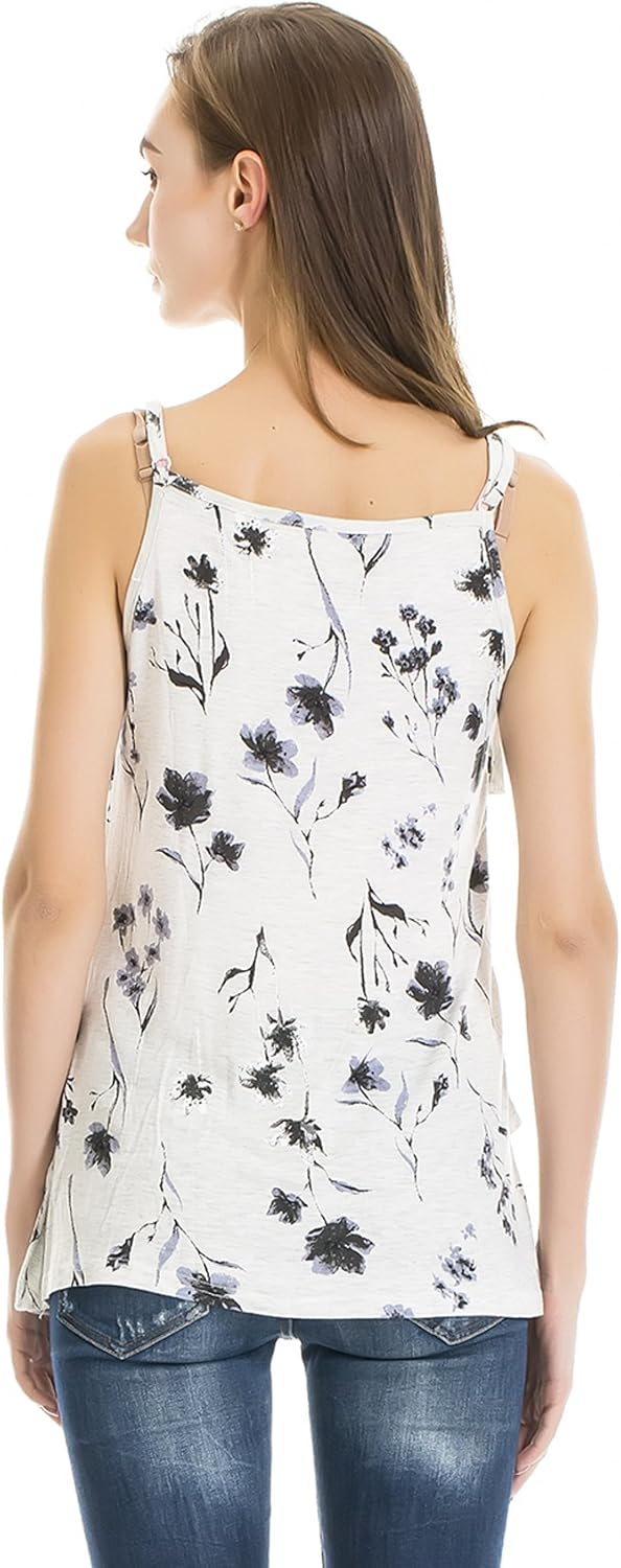 Bearsland Women's Maternity Nursing Tank Tops Sleeveless Breastfeeding Clothes Small Lightgrayf
