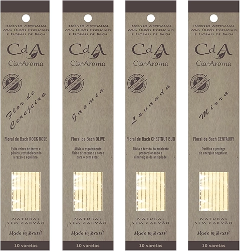 Kit Top - com 4 Incensos Naturais CdA Cia de Aroma
