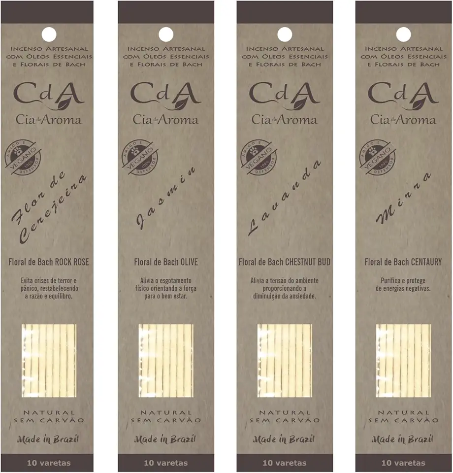 Kit Top - com 4 Incensos Naturais CdA Cia de Aroma
