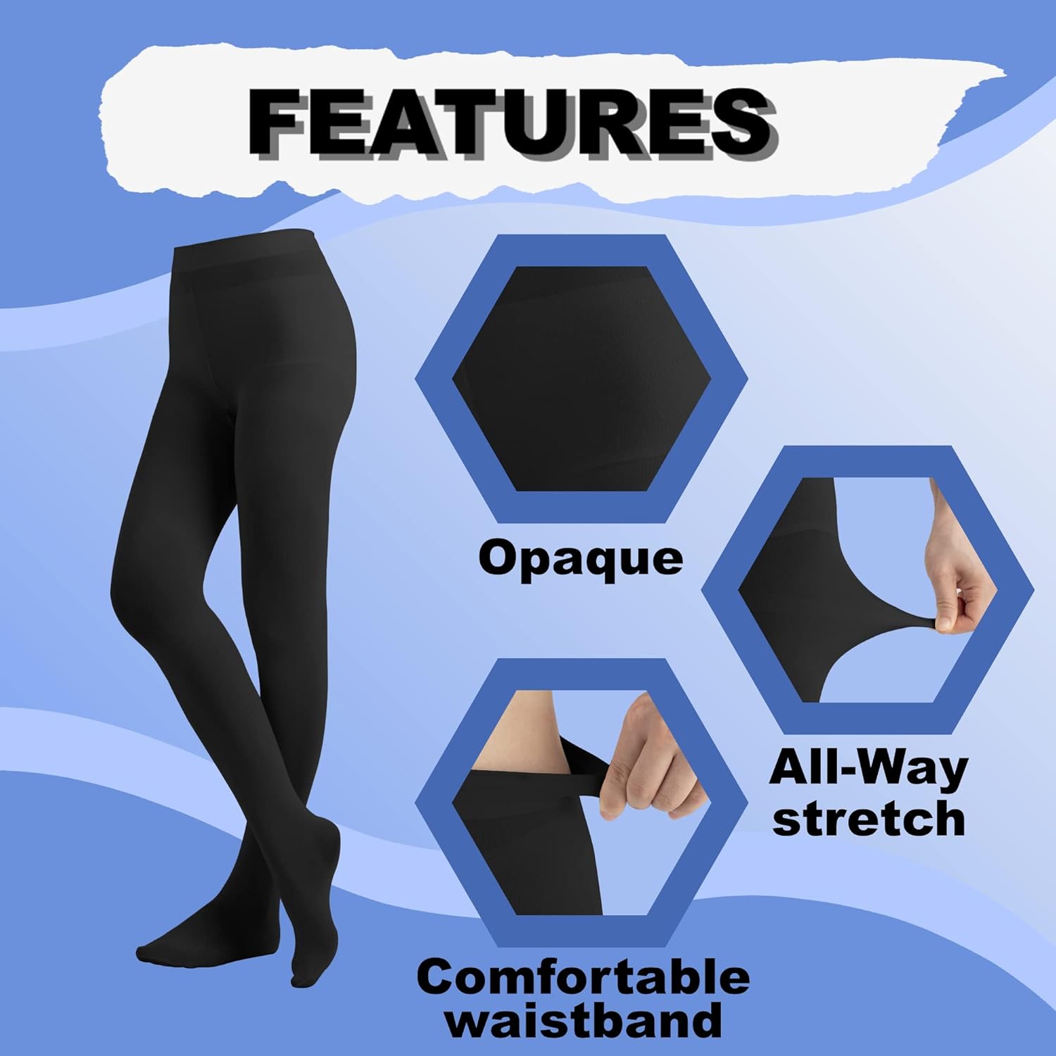 Butterfly Hosiery EMEM Apparel Girls' Opaque School Uniform Microfiber Footed Tights - Image 4