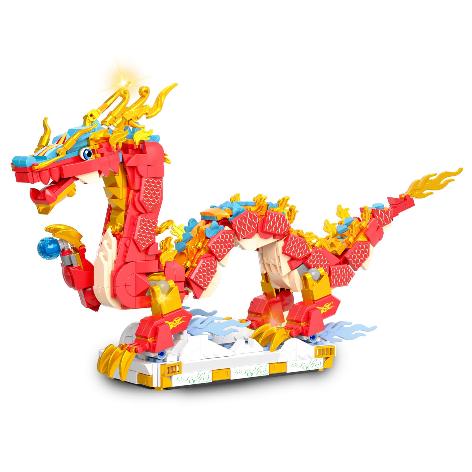 Amazon.co.jp: YEECHAO 春祭り 縁起の良いドラゴン 組み立てセット