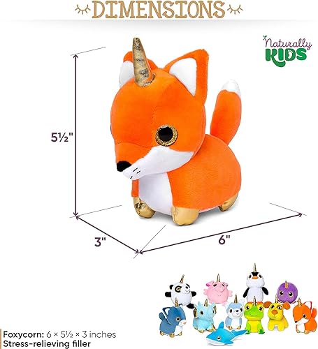 Miniatura 3 de Naturally KIDS Animales de peluche, regalos para niños y niñas, juego de juguetes de unicornio de peluche 11