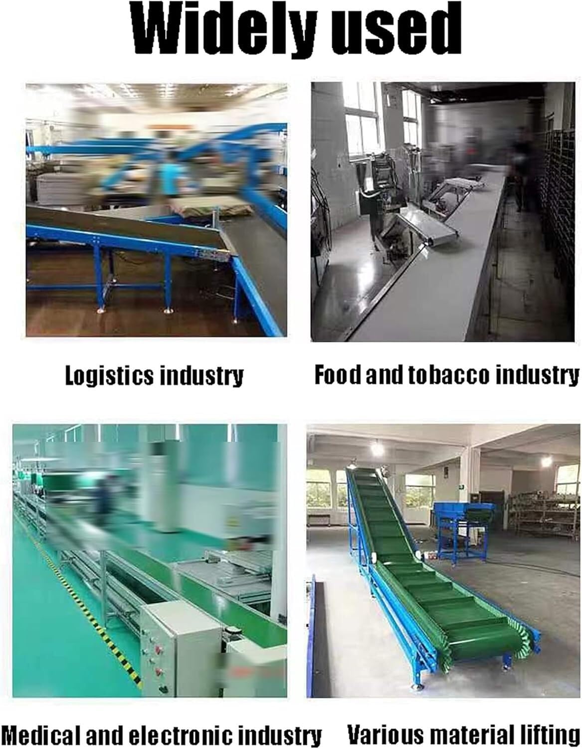 Przemysłowy przenośnik taśmowy z PCW, trwały pas transportowy do ciężkich zastosowań (360 x 50 x 0,4 cm), idealny do rozwiązań produkcyjnych i magazynowych