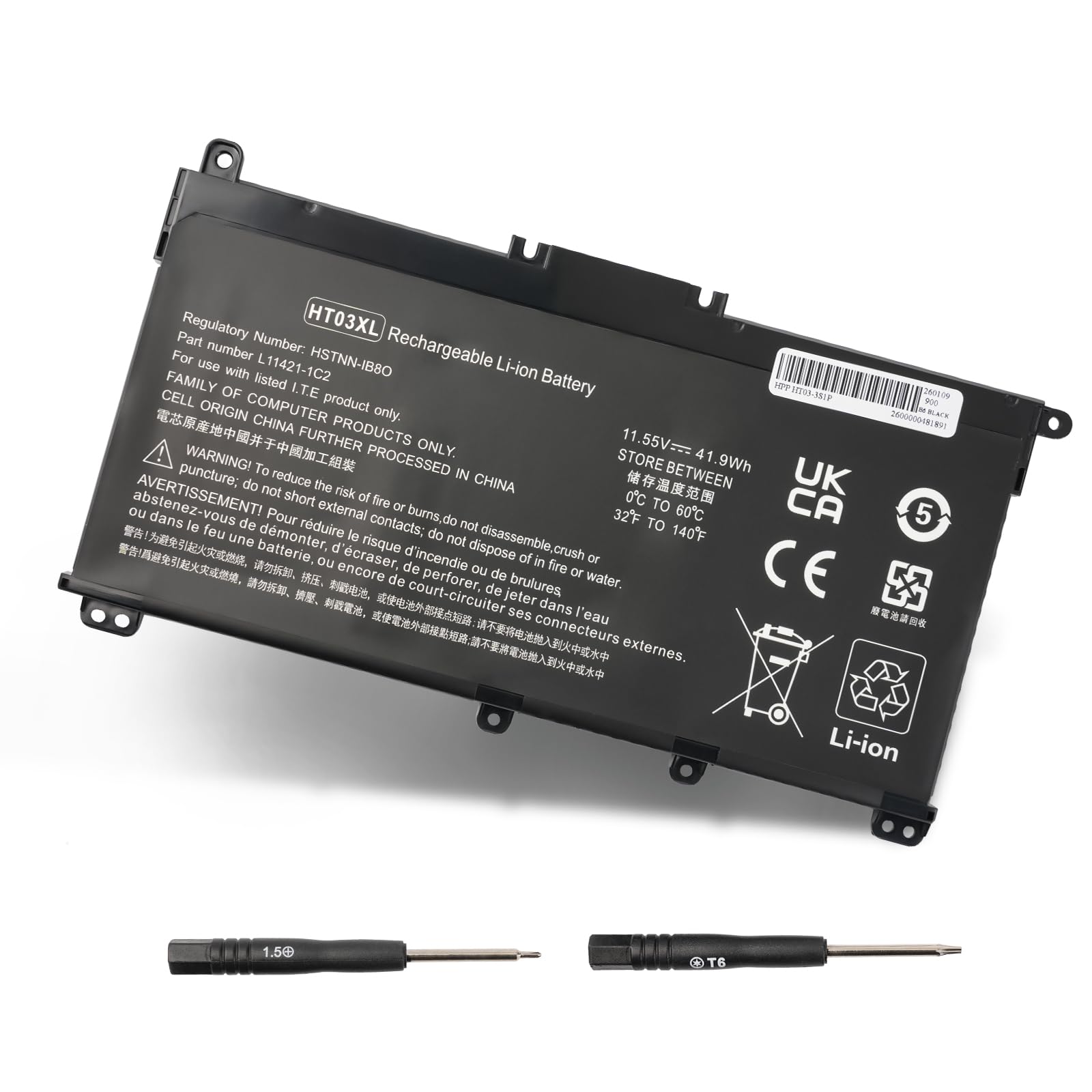 HT03XL L11119-855 Battery for HP Pavilion 17-by 17-CA 15-CS 15-DA 15-DB 15-DW 15-DY 15-CW 15-EF 15-CU 14-CE 14-CF 14-DF 14-DH 14-CK 14-DQ 15-CS30 73CL 15 -DA0014DX L11421-2C2 HSTNN-LB8M