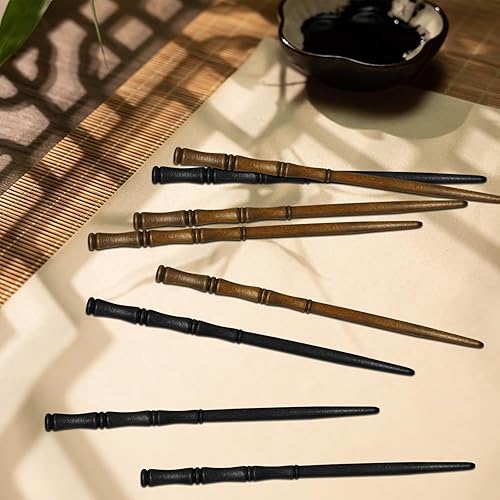 Miniatura 6 de 8 palillos de madera para el cabello, palillos con forma de bambú, palillos para el cabello para mujeres, horquilla de madera, palillos para el