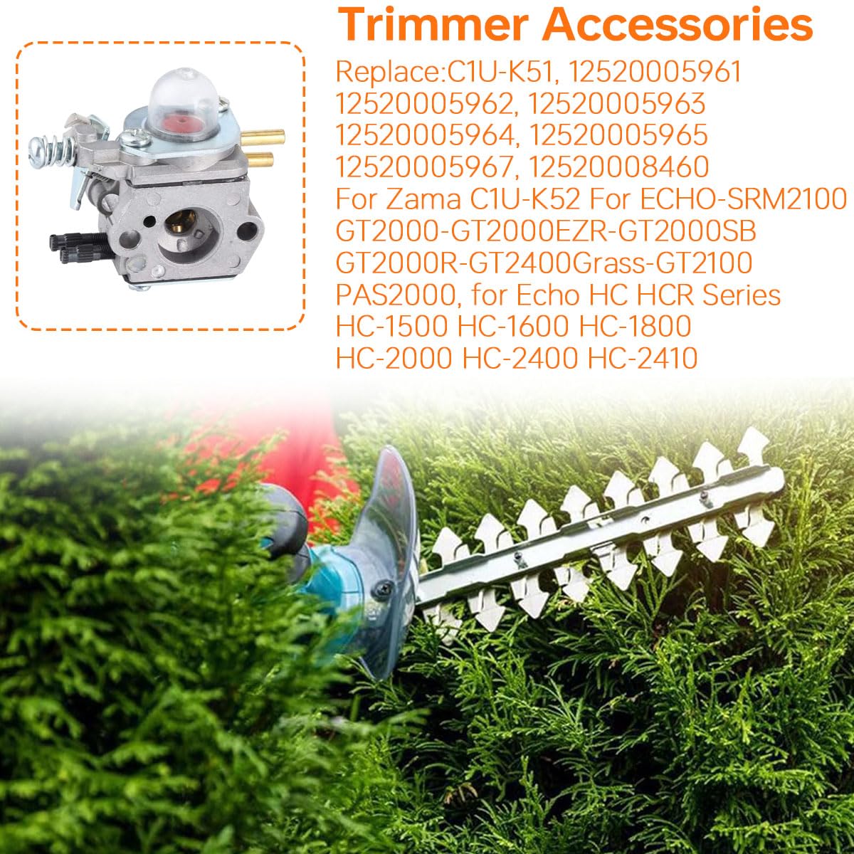 C1U-K51 Carburetor For Echo HC-1500 HC-1600 HC-1800 HC-2000 HC-2400 HC - Foto 2
