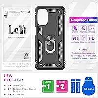 Vista 7 de LeYi Funda para Moto G 5G 2022: con 2 protectores de pantalla de vidrio templado para hombres y mujeres, [grado militar] funda protectora resistente