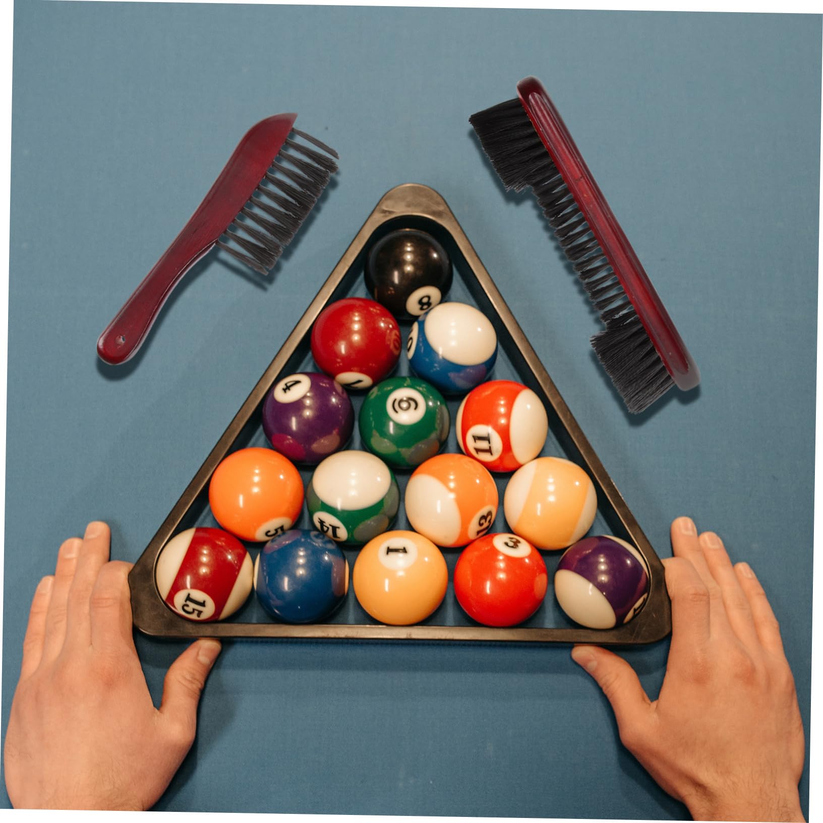 Toyvian 6piezas Cepillos De Limpieza para Mesa De Billar Portátil para Mantener La Mesa De Billiard Impecable Cepillos De Doble Longitud para Accesibilidad Completa
