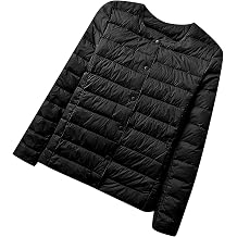 Women Lightweight Warm Puffer Jacket Quilted Packable Coat Short Duck Down Jacket with Pockets