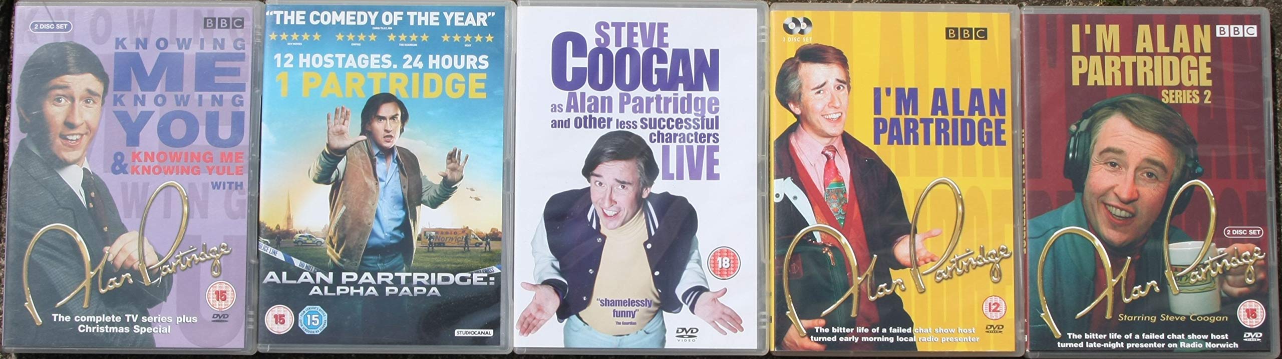 STEVE COOGAN as ALAN PARTRIDGE COLLECTION 5 DVD's (8 discs): I'M