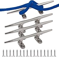 Vista 1 de SHENGHUISS Tacos de barco de acero inoxidable 316 con base abierta para muelle de barco (4"/5"/6"/8"/10"/12")