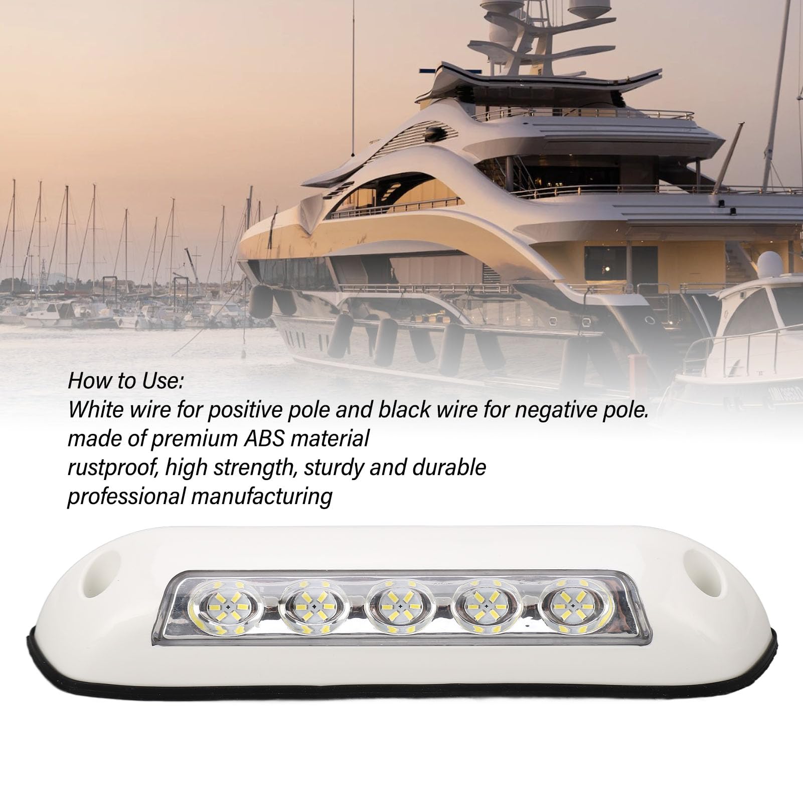 EVGATSAUTO LED Porch Awning Lights DC 12V 24V 30 LED Beads Step Lights Utility Strip Light