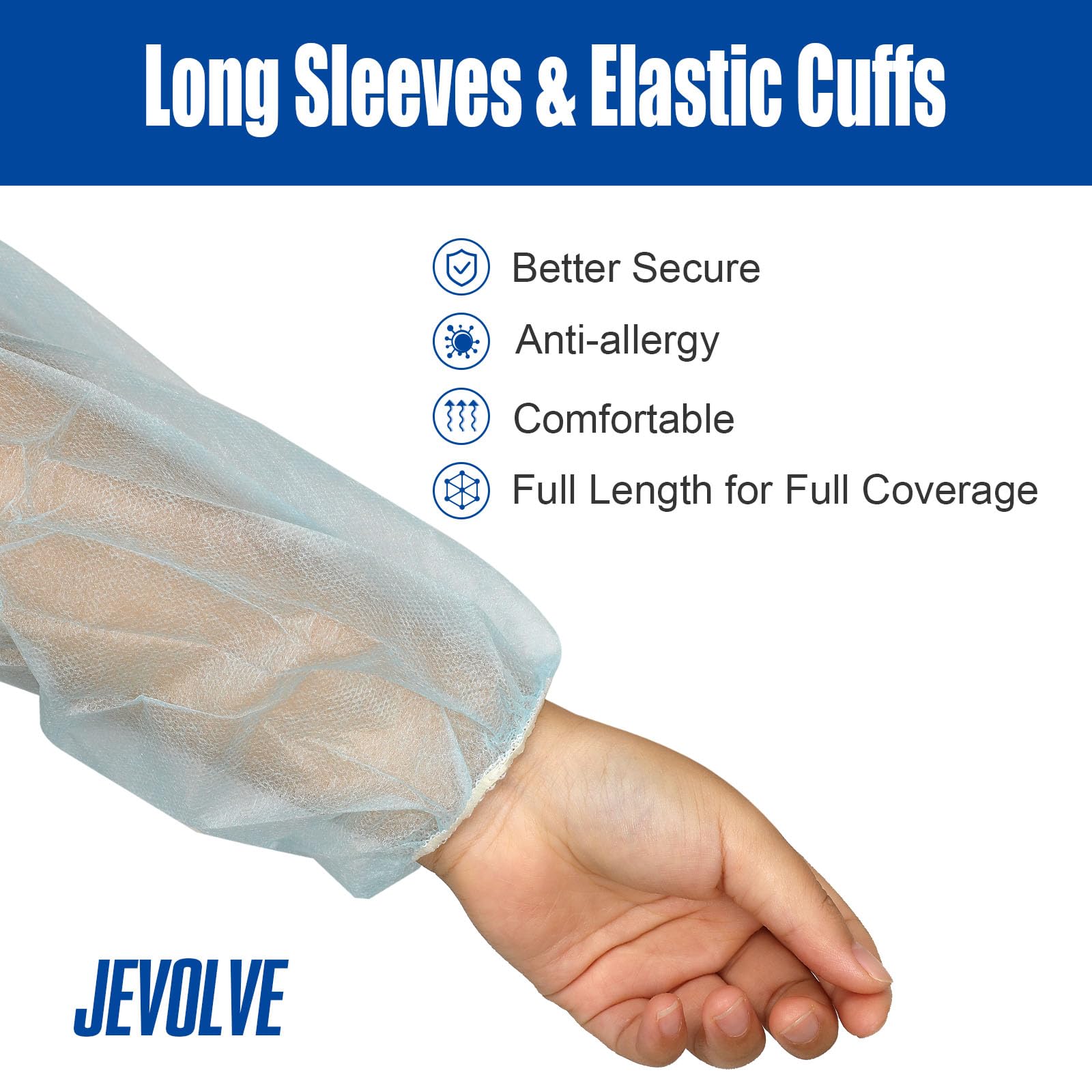 JEVOLVE 10 Pcs Disposable PPE Isolation Medical Gowns | Level 1 Polypropylene Lab Gowns | Full Back Coverage Double Tie Closure Knit Cuffs SMS 25 GSM Material Universal Size