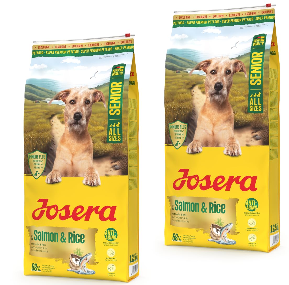 Josera Senior Salmon & Rice 2 x 12,5 kg Trockenfutter für Hunde