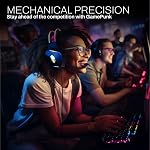 Game Punk Codebreakers PC Gaming Bundle – Includes Keyboard, Mouse, Headset, LED XL Mouse Pad, Stand, RGB Light Strip – 6-in-1 PC Gaming Accessory Bundle